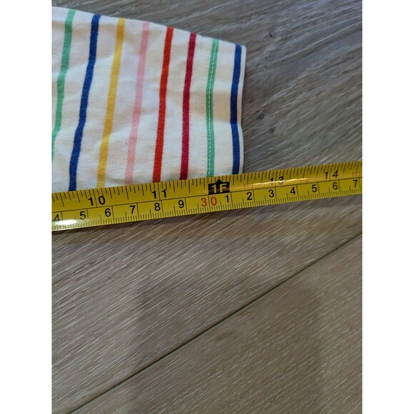 Hanna Andersson Long Sleeve Twirl Dress White Rainbow Striped Girls 120 US 6-7 - Picture 5 of 6